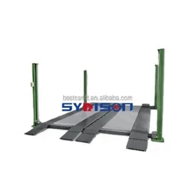 High quality double level parking hydraulic 4 post car parking lift bridge 220V for home use with ce