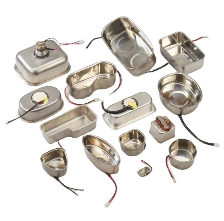 Stainless Steel Ultrasonic Wash Basins with Piezo Ceramic Transducer for Household & Commercial Cleaner