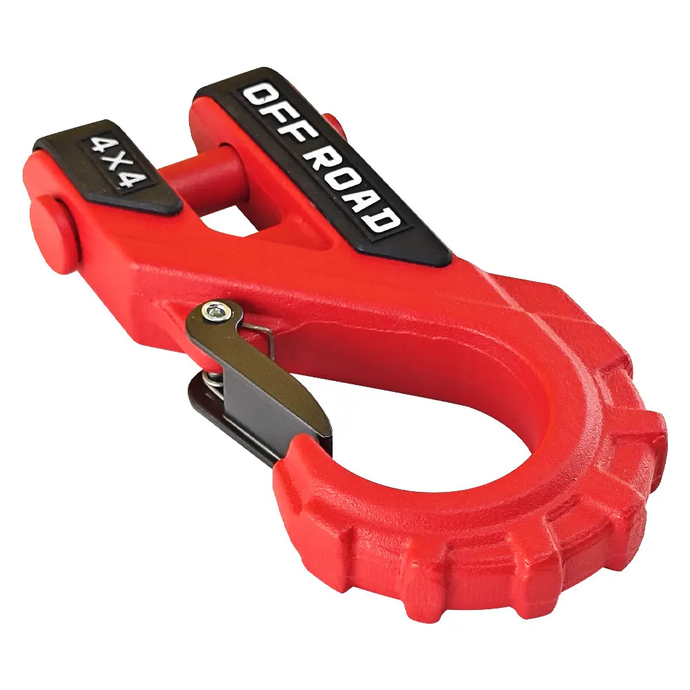 Heavy duty off-road vehicle trailer towing hook with protective cover