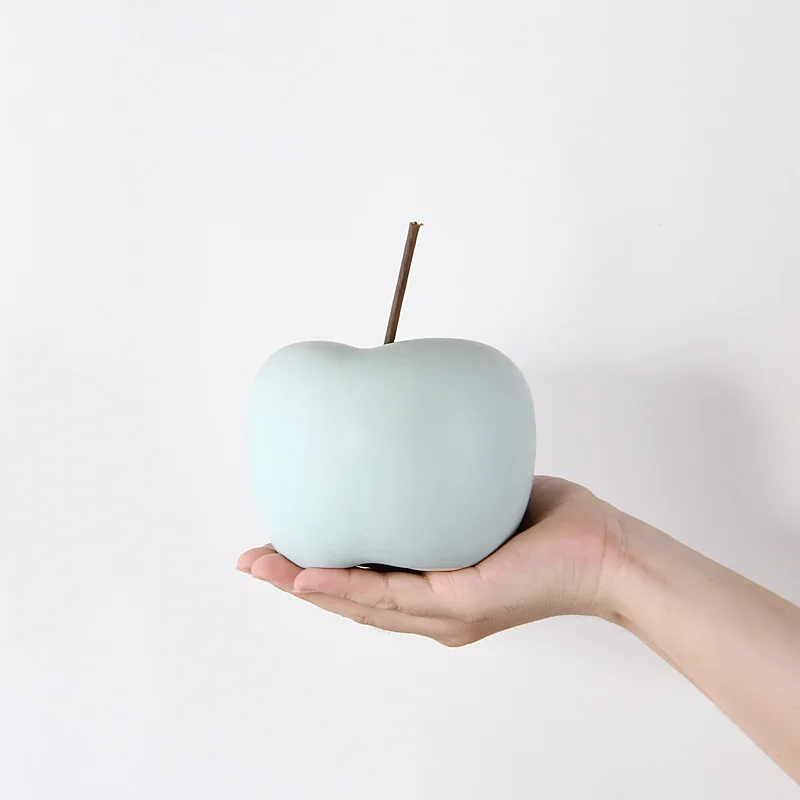 Color Glazed Ceramic Apples for Living Room Decoration