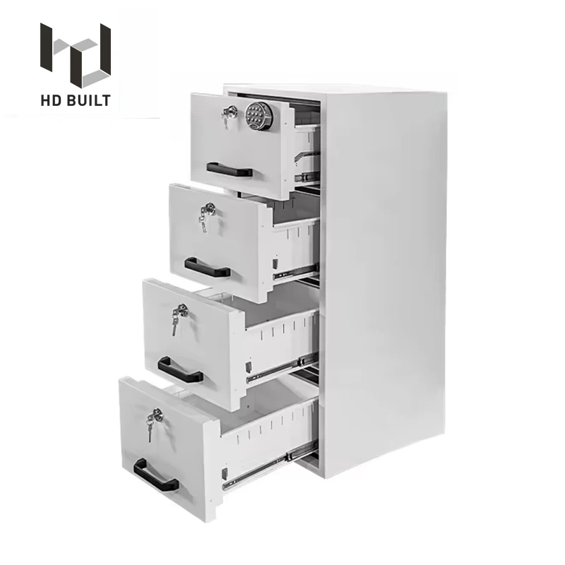 High-end 2 tier Fireproof Safe Two Drawers Resistant Fire Filing Cabinets