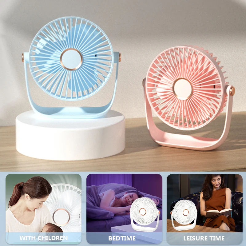 Home Hot Selling USB Rechargeable 1200 HP Home Kitchen Degreasing Electric Portable Mini Rotary Floor Fan
