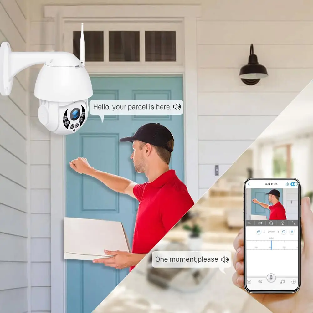 1080P 4X Speed Ip cameras outdoor wireless cctv Security cameras surveillance video Mic Wifi PTZ cameras