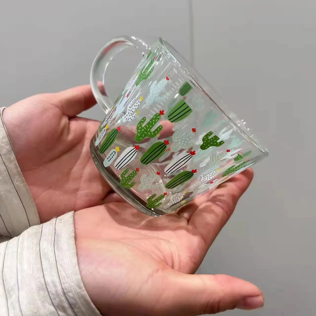Cute Presents Summer Cartoon Fruit Flower Glass Cup for Breakfast Oats Milk Yogurt