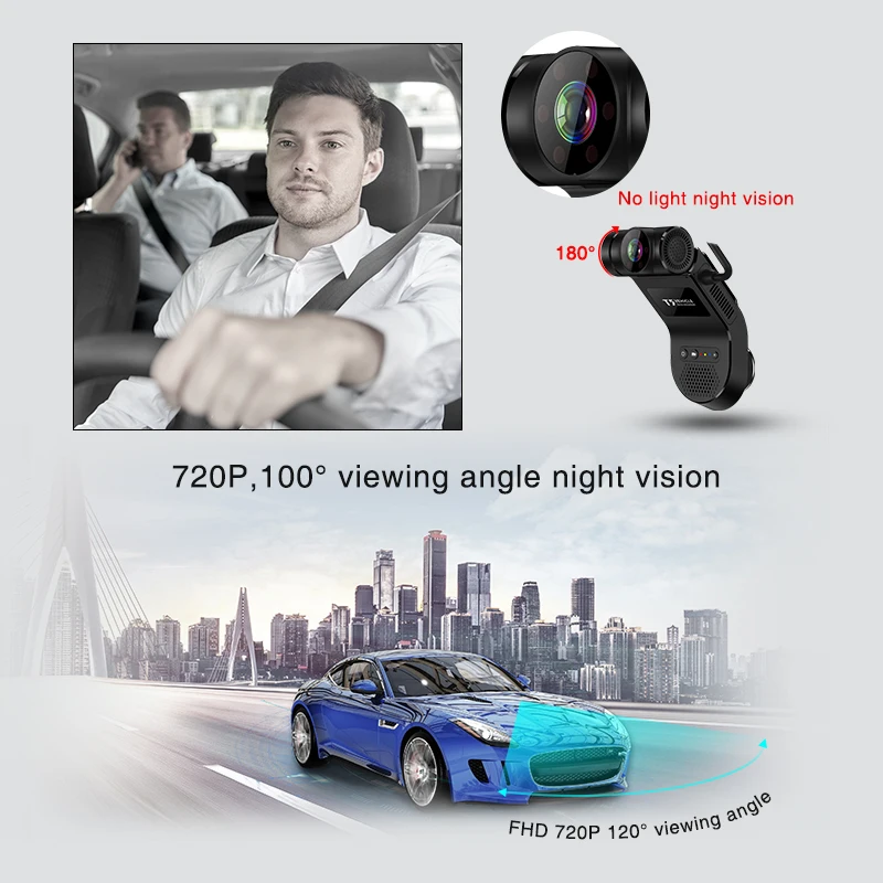 AOEDI D05 4G Dual Dash Cam Taxi Camera Fleet Driver Cam Management System Car DVR with GPS