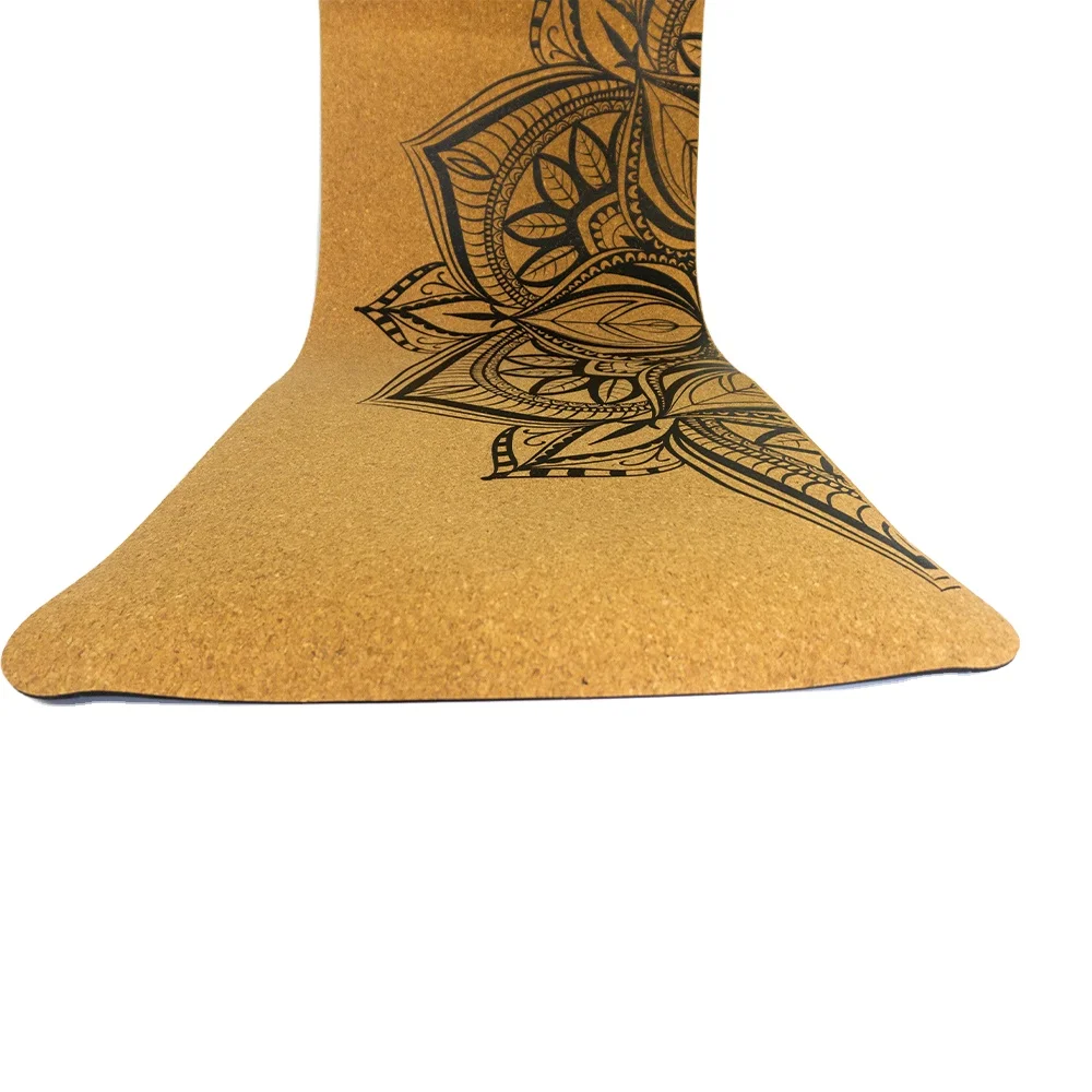 Толстый Противоскользящий коврик для фитнеса HUAYI из ТПЭ премиум-класса, коврик для йоги из натуральной пробки, коврик для йоги