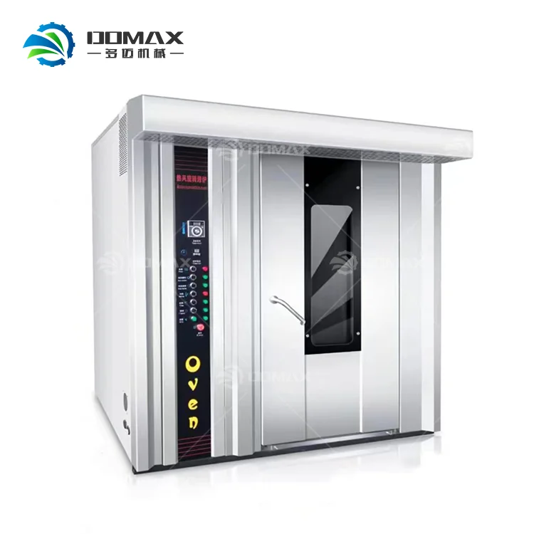 Diesel Oil And Gas Heating 32 Trays Hot Air Rotary Baking Oven For Bread Cake Bakery Equipment Prices