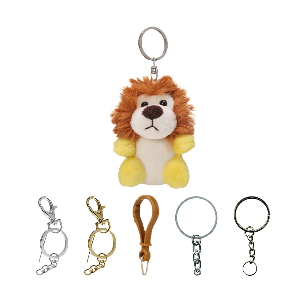 OEM Custom Animated Character Anime Keychain Figures Cheap Cartoon Mini lion Stuffed Animals Plush Toy
