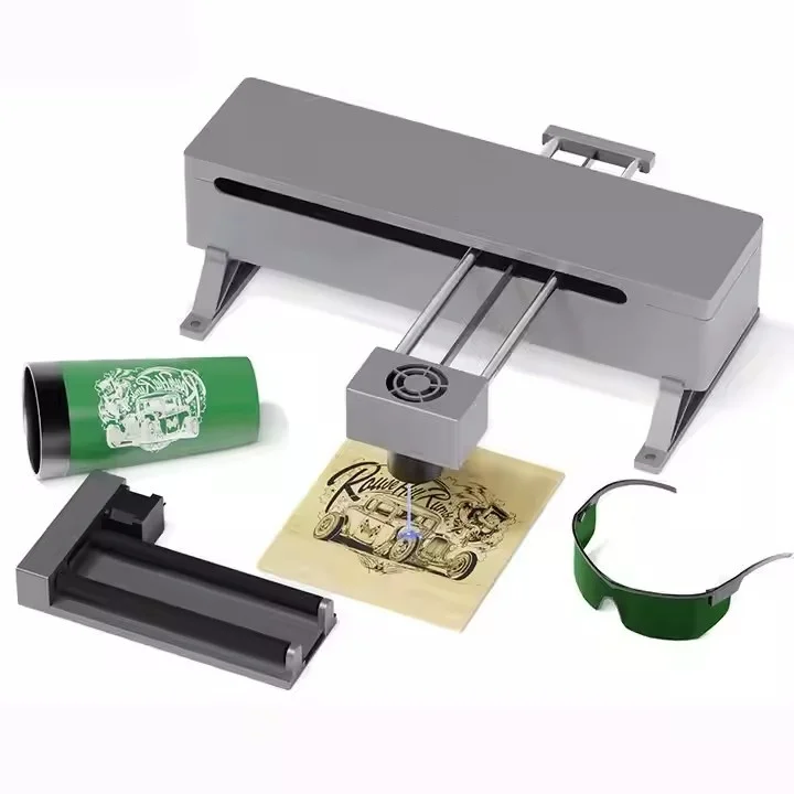 Mini Desktop Diode Laser Engraver Cutter DIY Wood Stone Paper Leather Plywood Metal Engraving Home Use