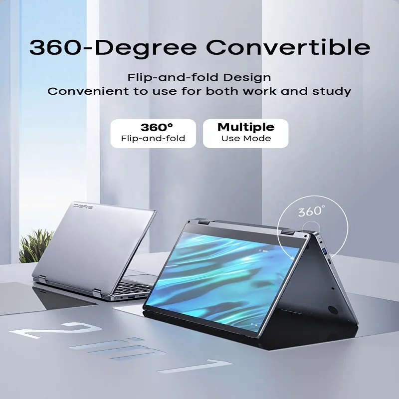2 in 1 11.6 inch TouchScreen Ordenador Portatil Intel Graphic 8GB 360 Degree Rotate Bulk Mini Yoga Win 11 Tablet Laptops