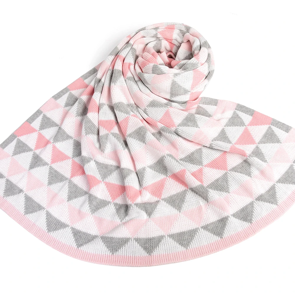 Домашнее мягкое уютное декоративное вязаное легкое трикотажное супер вискоза 47x47 дюймов одеяло для новорожденных