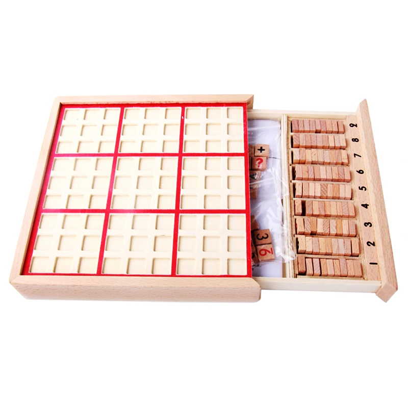 Whole Sale Montessori Education Math Logical Thinking Training Wooden Toy Sudoku Board Game Toy For Kids