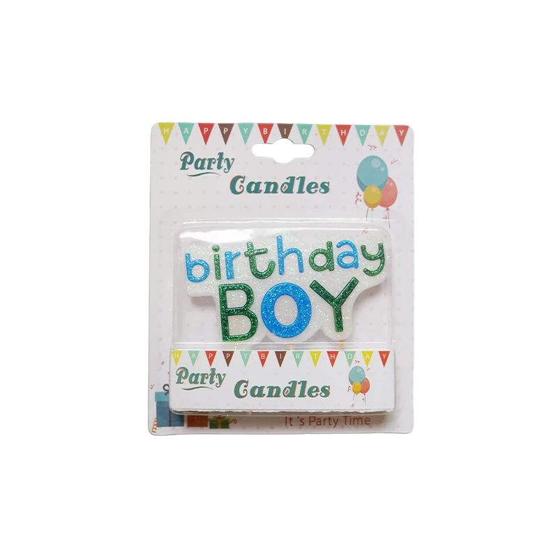 Creative Cartoon Boy Girl Birthday Candles Blue Pink Color Happy Birthday Candles