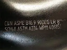 ASME B16.9 B16.28 MSS-SP-43 A234 GR.WP11 WP22 WP5 WP9 25 45 90 Degree 1.5 D 3D Elbow