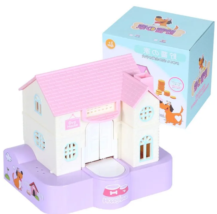 Bnt New Puppy Eating Money Electric Music Piggy Bank For Kids Toy