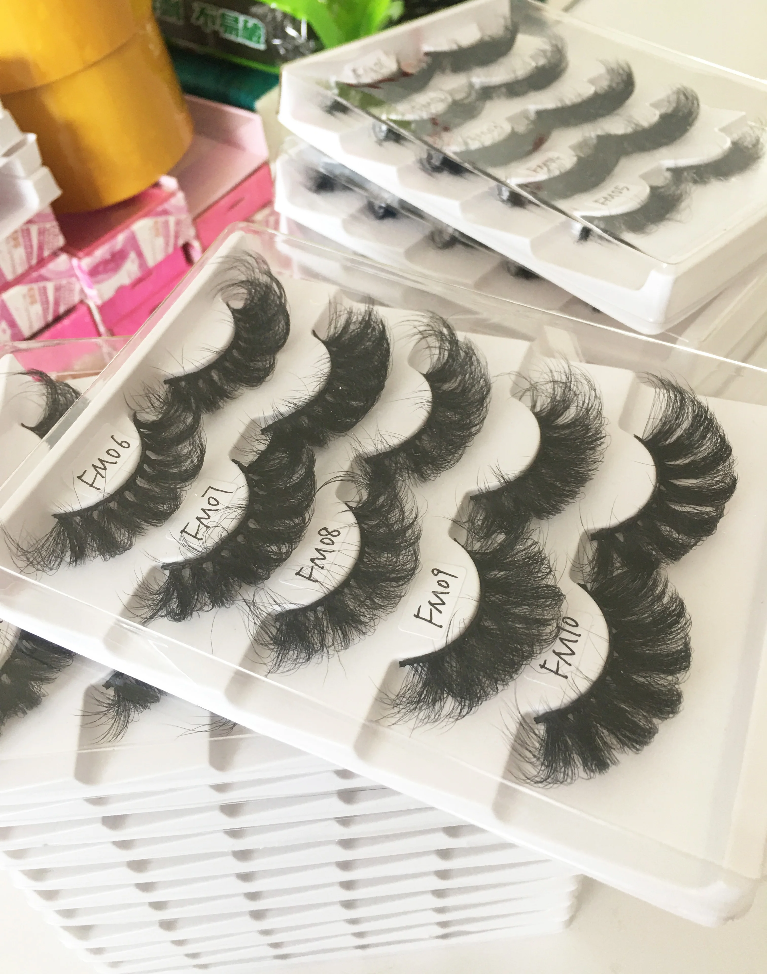 Handmade False Eyelash Las Extension Supplies Private Label Lash Extensions Russian Style Strip Lashes