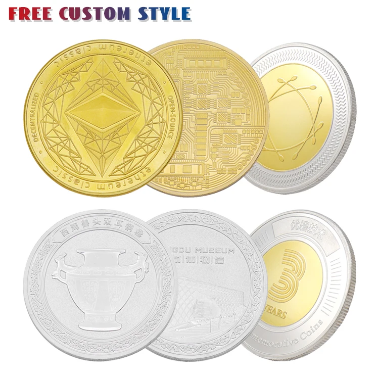 Custom British Collectible Antique Old Metal Challenge Coin 3D Double Sided Gold Dollar Liberty Souvenir Coin Wholesale Maker