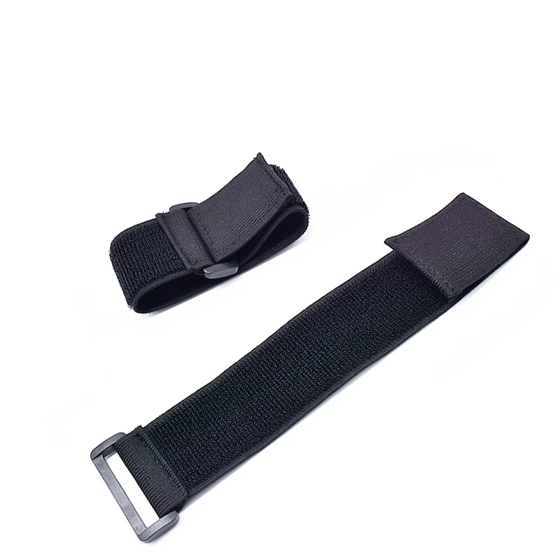 Factory 100% Nylon Black Unnapped non-slip elastic adjustable hook and loop strap