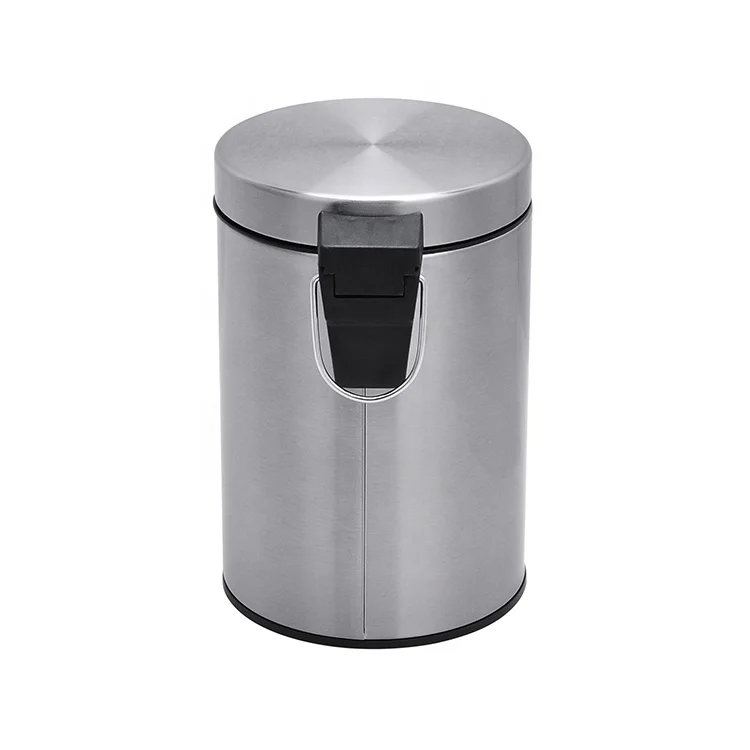 Stainless Steel Pedal Bin Waste Bin Trash Bin Dustbin With Black Inner Bucket Trash Can Morden Style