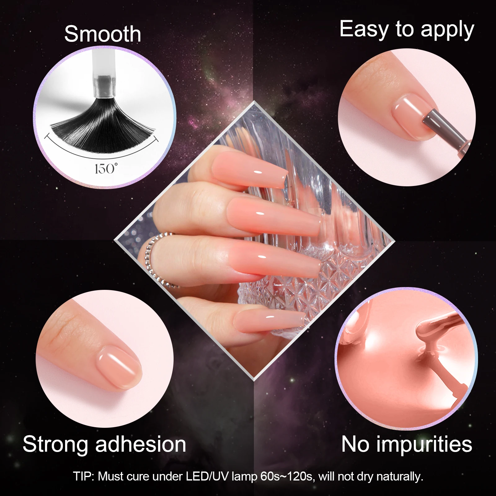 ROSALIND private label 7ml pure color soak off long lasting very good nude jelly uv gel nail polish set for nail art design
