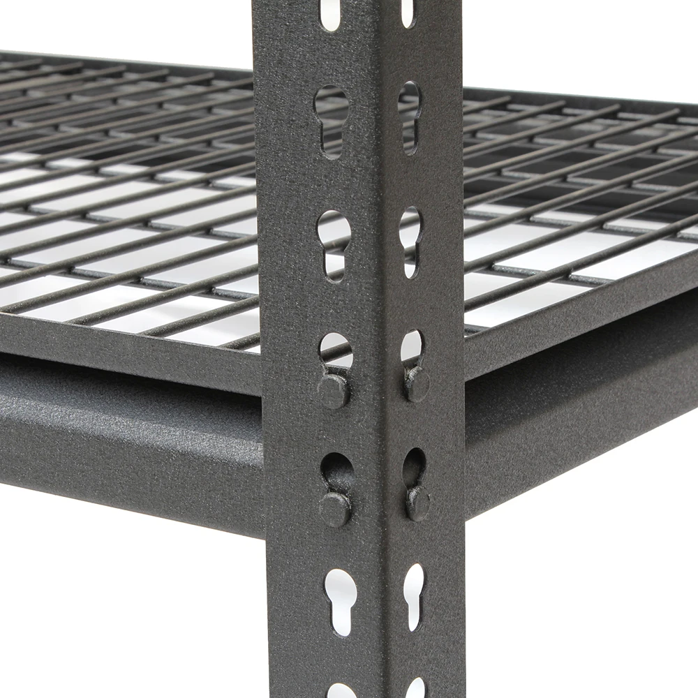 Hot sale 5 Tier heavy duty garage storage system shelves warehouse household goods iron storage racks metal garage