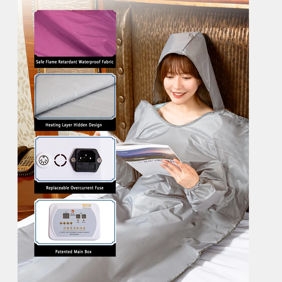 Factory Price Home Use Portable Full Body Swap Steam Red Light Far Infrared Sauna Blanket Infrared Sauna Sweat for Weight Loss