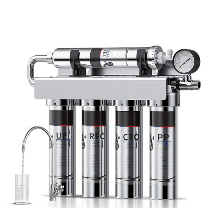 kitchen sink stainless steel SS304 water purifier 5 stages reverse osmosis system water filter system for home drinking