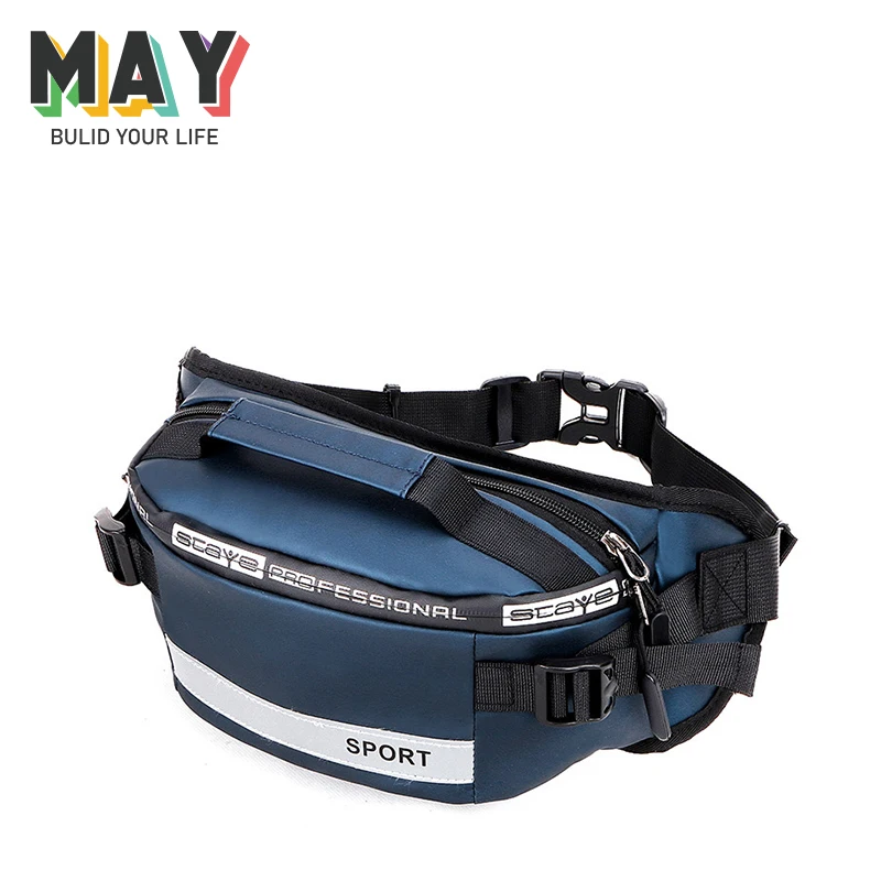 2020 New Versatile Multifunctional Fanny Pack Reflective Strip Diagonal Shoulder Men Waist Belt Bag