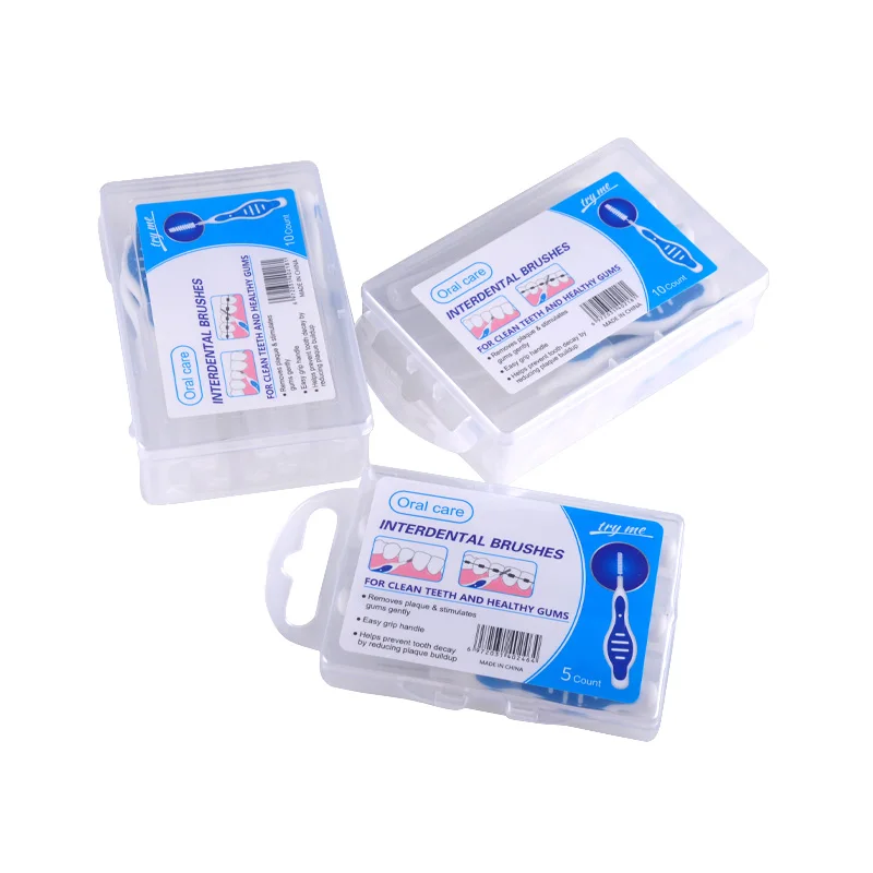 Cheap oral care cleaning interdental toothpick boxed interdental brush for home use