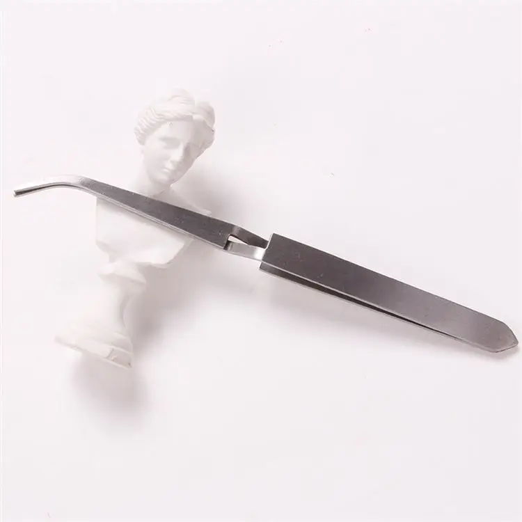 Nail Art Tools Shaping Acrylic UV Gel Curve Fixed Pinch Stainless Steel Cross Action Tweezers