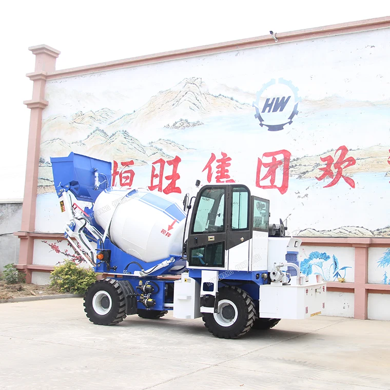 От 0, 8 м3 до 4 м3, мобильный самозагружающийся бетоносмеситель для продажи