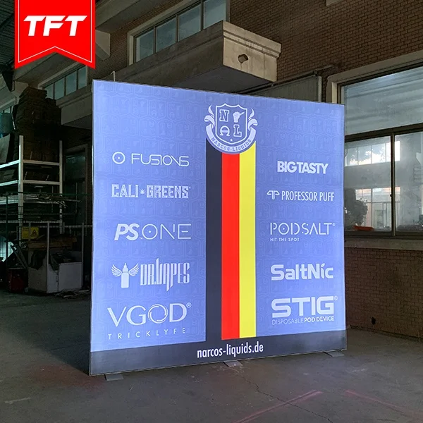 USA Portable Metal Frame Light Box For Mobile Freestanding Backlit Exhibition Booth Display 10Ft