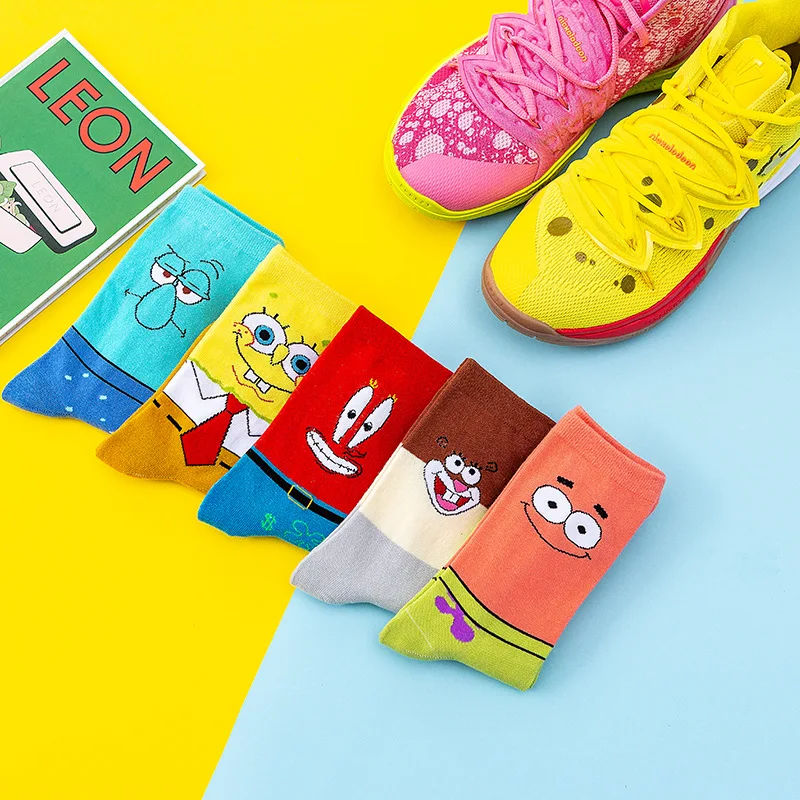 Wholesale price fashion socks Patrick Star pattern women men crew funny cute cartoon socks