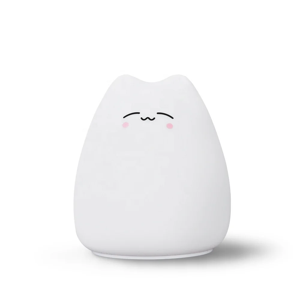 TAIKOOLED многоцветный милый Ночной светильник с изображением кота с батареей USB перезаряжаемая Настольная лампа для детей подарок для девочек-подростков