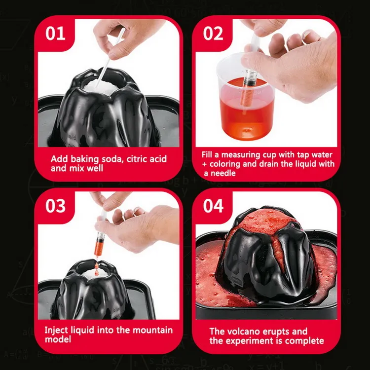 Education DIY model volcanic spray iceberg STEM technology toy experiment science toys volcano eruption for kids