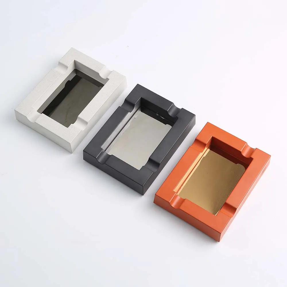 Wholesale unique original multi-color super large space can be customized rectangular home hotel cigar concrete ashtray