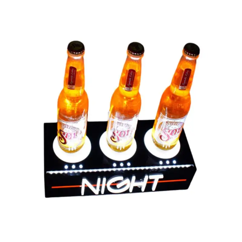 Factory Made Organic Glass Bar Light-Emitting Wine Rack Acrylic Beer and Foreign Wine Holder Manufacturer Display Racks