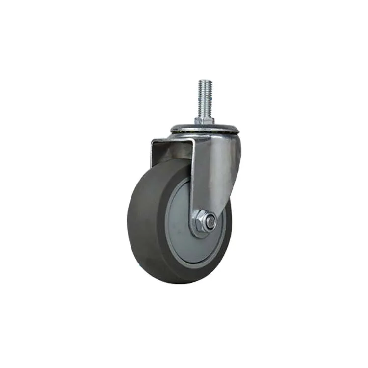 Medical Cart Heavy Duty Soft 3 inch 4 inch 5 inch Gray TPR Swivel Wheel Caster