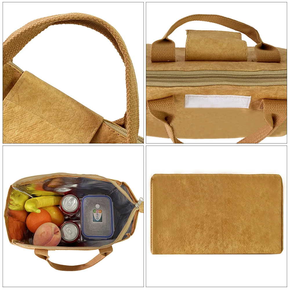 Large Amount of Stock Wholesale Good Fabric Inexpensive Thermal Aluminum Liner Tyvek Paper Fabric Cooler Bag Lunch Bag