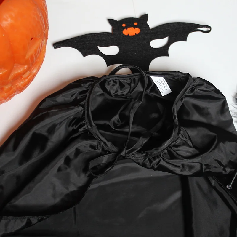 Bat skull Kids Costumes Capes and Masks Cosplay Masks black cape Halloween Costume Cosplay for kids
