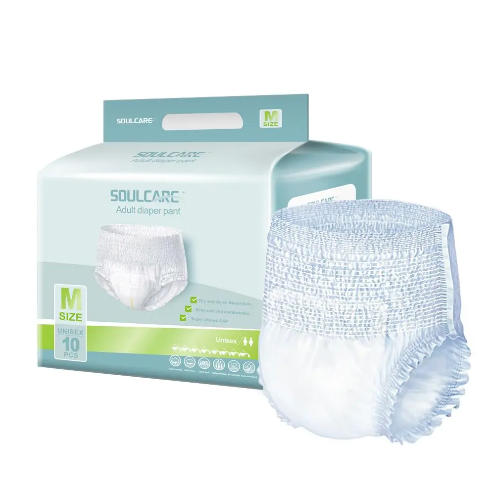 Elastic Waistband Up Pull Panty Type Adult Diaper Nappy Disposable Pullup for Adult Old People