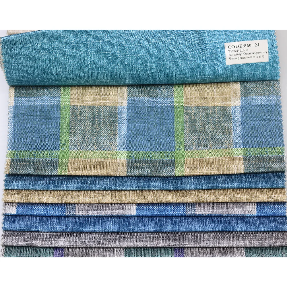 Atmospheric Plaid Striped Fabric Soft Material Fabric Comfortable Touch Home Sofa Fabric