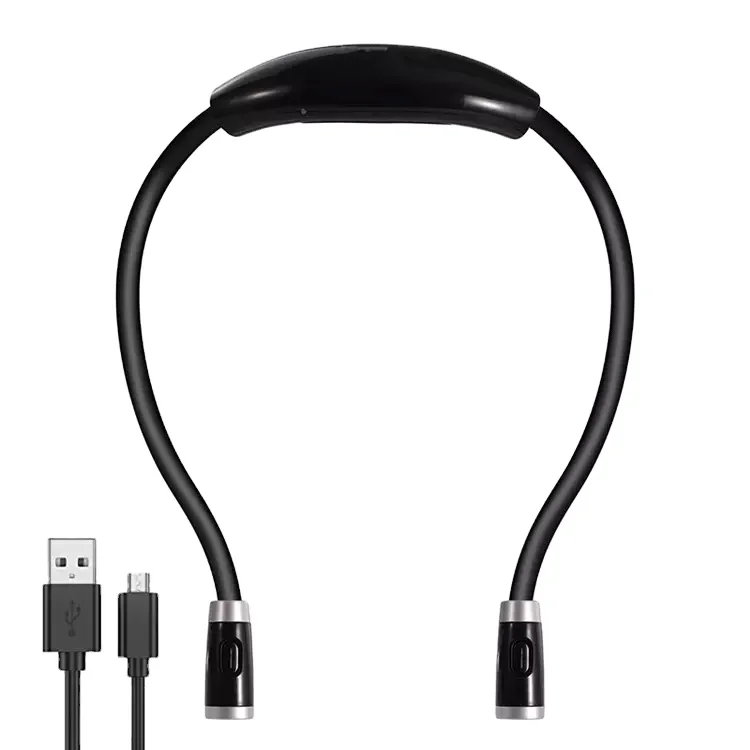 USB-лампа для чтения Ночной светильник подсветка шеи перезаряжаемая режима «свободные руки» прочная светодиодная вязания кемпинга ремонта
