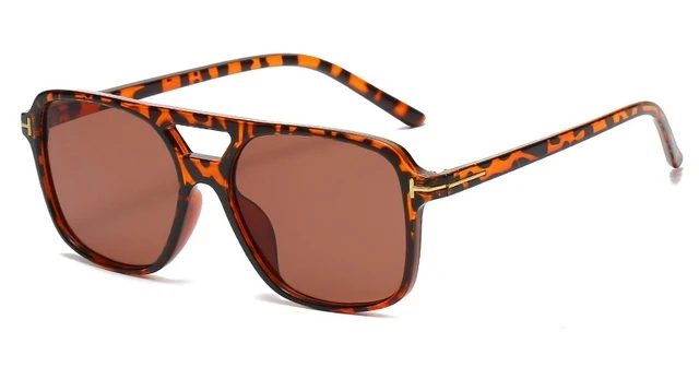 3885 Wholesale Cheap Unisex Ocean Lens Double Beam Plastic Frame Fine Square Sunglasses