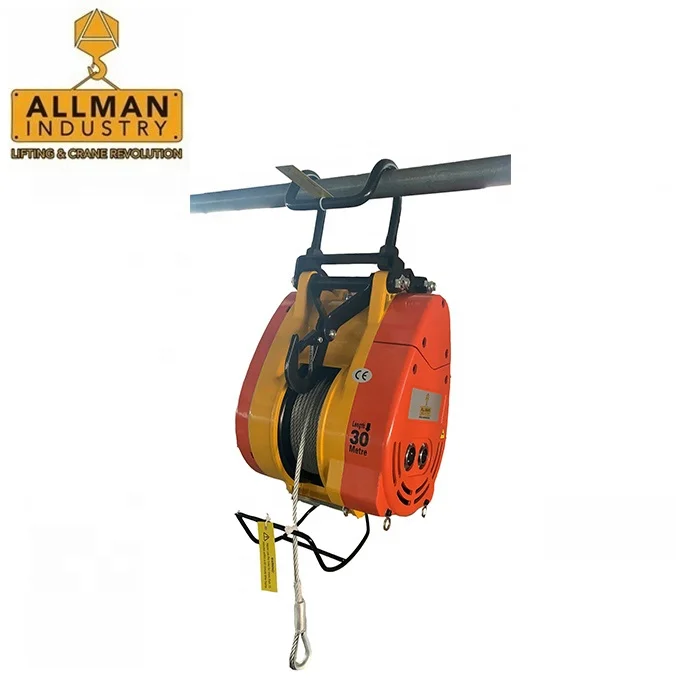 Однофазная электрическая мини-лебедка ALLMAN 110 В 220 с дистанционным