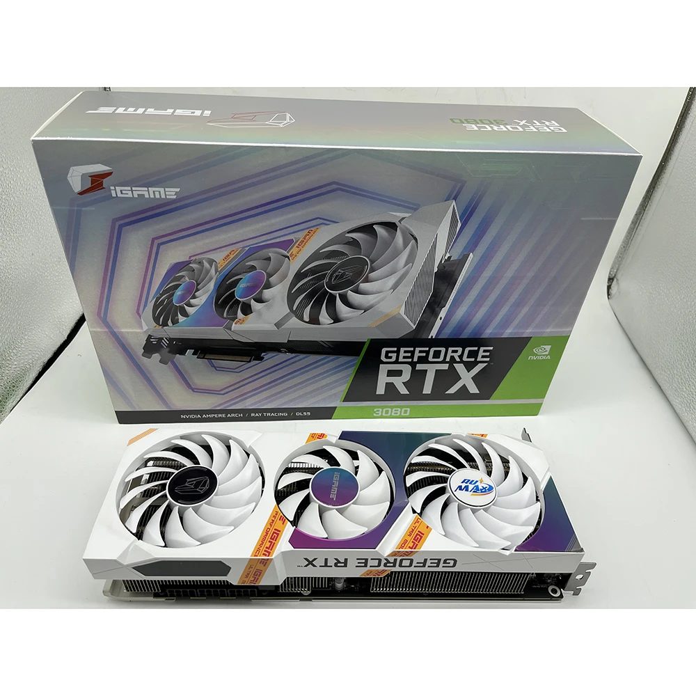 Цветная видеокарта Rumax iGame RTX 3080 Вт OC ADOC Vulcan 10G LHR DDR6 видеокарты RTX3080