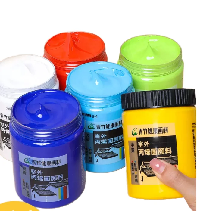 Wholesale 500ml Wall Paints Liquied Acrylic Paint Color Set OEM For Outdoor Painting 3d Acrylic Paint