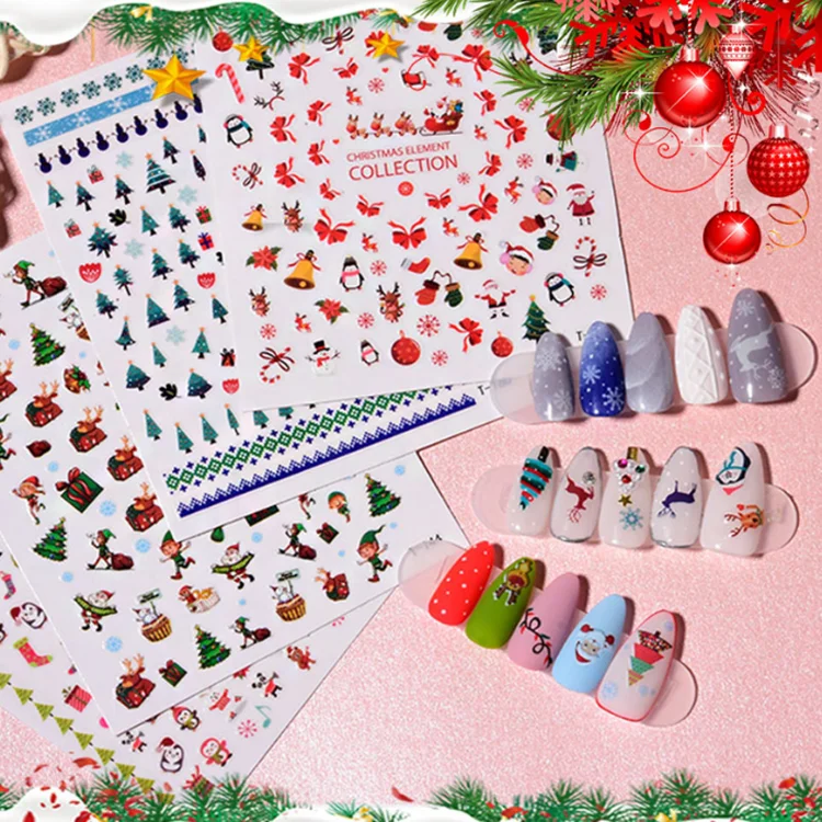 Christmas nail art decoration Santa Claus Nail Stickers