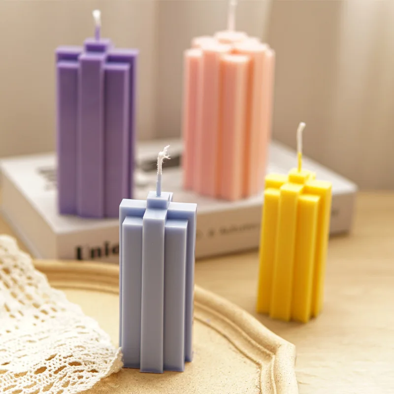 DIY candle molds aromatherapy mould  cylindrical geometry candle mold plastic candle mould