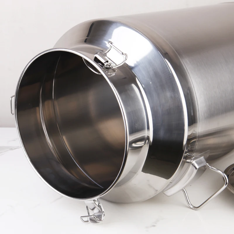 China factory supply airtight milk barrel liquid container stainless steel milk sealed bucket
